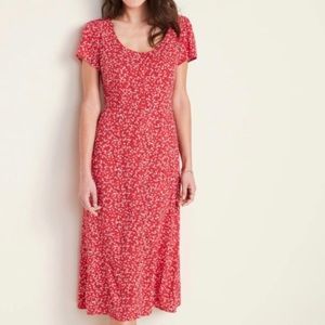Old Navy Printed Button-Front Midi Dress